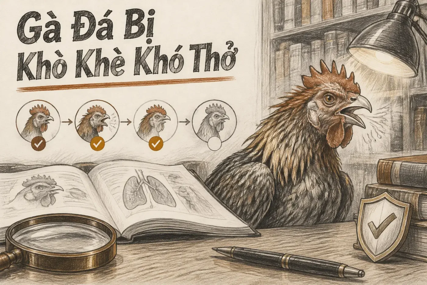 Gà đá bị khò khè khó thở – Cách xử lý nhanh