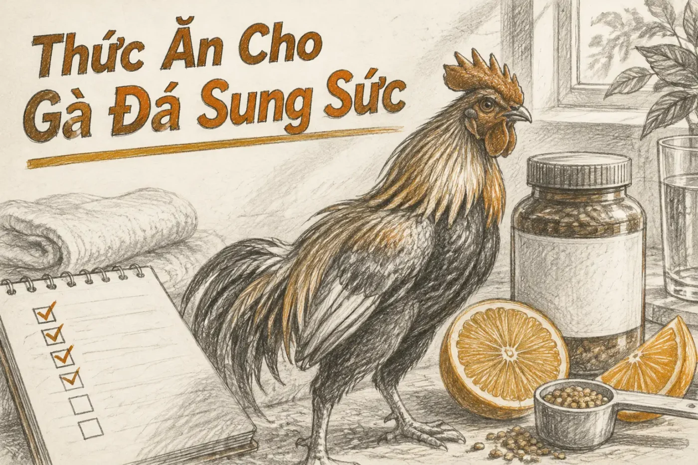 Thức ăn cho gà đá sung sức – Đánh bại đối thủ dễ dàng 2025
