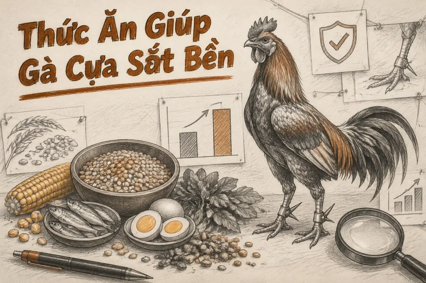 Thức ăn giúp gà cựa sắt bền sức – Chắn chắn trong mọi trận 2025
